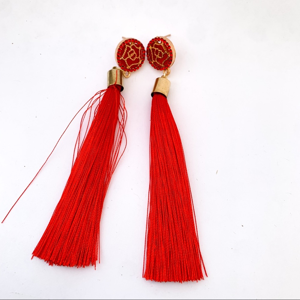 👑NEW👑 Just Rosy Fringe Earrings